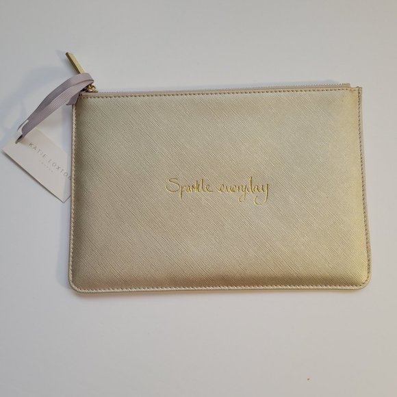Katie Loxton Handbags - KATIE LOXTON NEW Gold Pouch/Make Up Bag